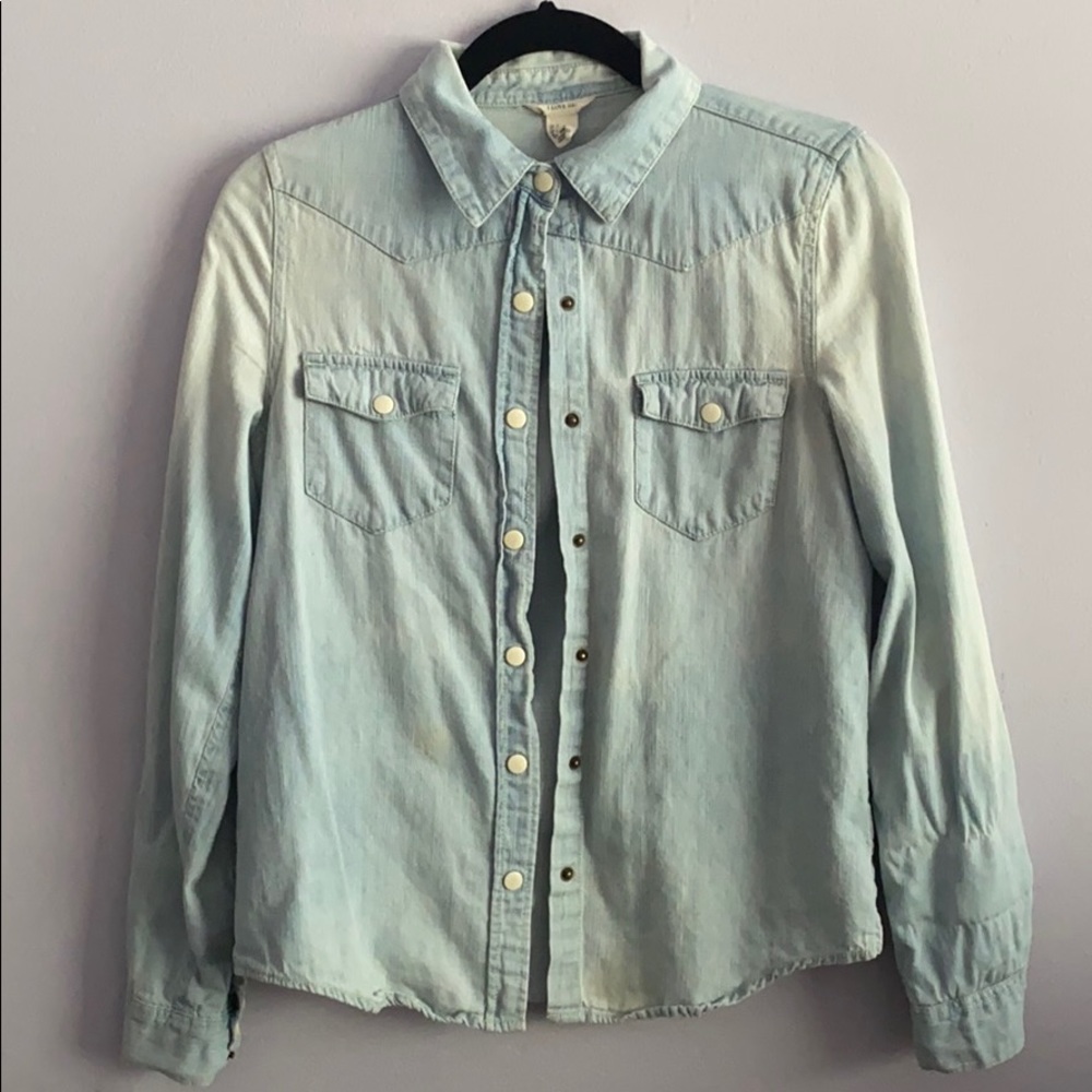 light denim button up